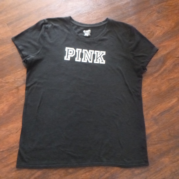 VICTORIA'S SECRET PINK T SHIRT XL BLACK & WHITE - Picture 1 of 4